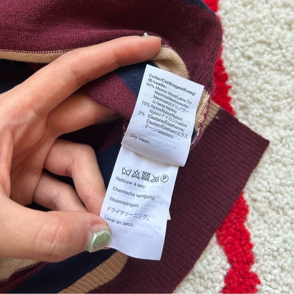 J Crew 365 Merino Wool Turtleneck Striped Sweater - Picture 2 of 7